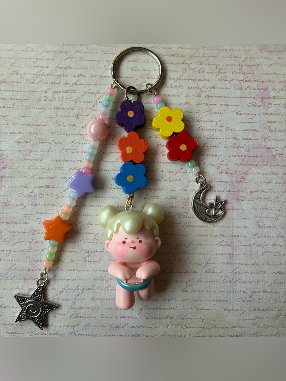handmade popmart sweet bean keychain <3